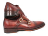 Paul Parkman Men's Cap-Toe Double Monkstraps Camel & Light Brown (ID#0457-CML)