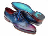 Paul Parkman Blue & Purple Wingtip Oxfords (ID#084VX55)