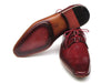 Paul Parkman Men's Ghillie Lacing Side Handsewn Dress Shoes - Burgundy Leather Upper and Leather Sole (ID#022-BUR)