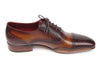 Paul Parkman Men's Captoe Oxfords Brown Hand Painted Shoes (ID#5032-BRW)