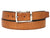 PAUL PARKMAN Men's Croc Embossed Calfskin Belt Camel (ID#B02-CML)