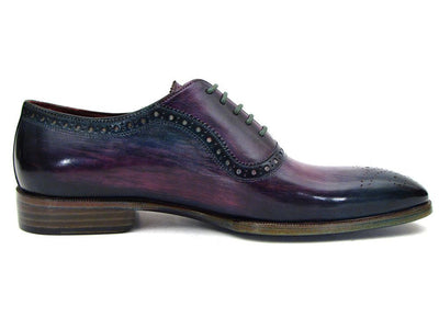 Paul Parkman Men's Purple & Navy Medallion Toe Oxfords (ID#PR88TT)