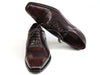 Paul Parkman Men's Captoe Oxfords Bordeaux & Brown Hand-Painted (ID#024-BRWBRD)