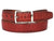 PAUL PARKMAN Men's Croc Embossed Calfskin Belt Reddish (ID#B02-RDH)