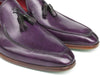Paul Parkman Men's Tassel Loafer Purple Hand Painted Leather (ID#083-PURP)