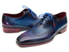 Paul Parkman Blue & Purple Wingtip Oxfords (ID#084VX55)