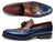 Paul Parkman Kiltie Tassel Loafer Navy & Tobacco (ID#KT74NB)