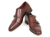 Paul Parkman Men's Cap-Toe Double Monkstraps Brown (ID#0457-BRW)