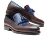 Paul Parkman Kiltie Tassel Loafer Dark Brown & Navy (ID#KT44BN)