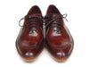 Paul Parkman Men's Side Handsewn Split-toe Burgundy Oxfords (ID#054-BUR)