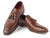 Paul Parkman Men's Brown Crocodile Embossed Calfskin Tassel Loafer (ID#PP2281-BRW)