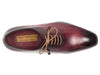 Paul Parkman Men's Burgundy Wholecut Plain Toe Oxfords (ID#DS65BUR)