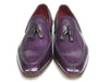 Paul Parkman Men's Tassel Loafer Purple Hand Painted Leather (ID#083-PURP)