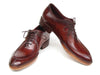 Paul Parkman Men's Side Handsewn Split-toe Burgundy Oxfords (ID#054-BUR)