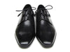 Paul Parkman Men's Ghillie Lacing Plain Toe Black Shoes (ID#076-BLK)