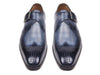 Paul Parkman Wingtip Single Monkstraps Navy (ID#98F54-NVY)