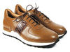 Paul Parkman Men's Cognac Floater Leather Sneakers (ID#LP206CGN)