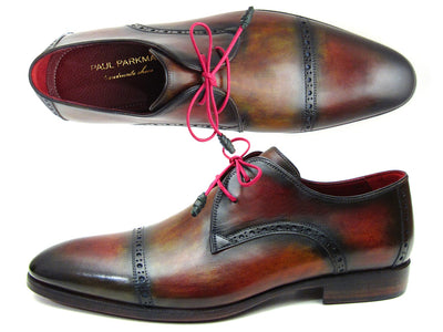 Paul Parkman Men's Multicolored Cap Toe Derby Shoes (ID#1247-MLT)