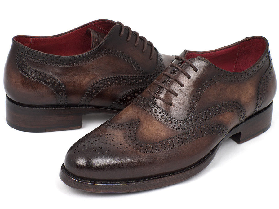 Paul Parkman Wingtip Oxfords Goodyear Welted Brown (ID#027-BRW)