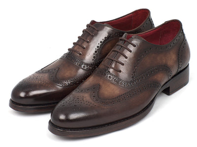 Paul Parkman Wingtip Oxfords Goodyear Welted Brown (ID#027-BRW)