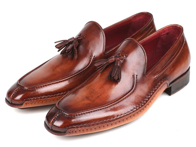 Paul Parkman Hand-Sewn Tassel Loafers Brown (ID#082-BRW)