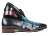 Paul Parkman Men's Blue & Navy Kiltie Double Monkstraps (ID#ST17BLU)