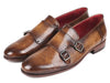 Paul Parkman Men's Double Monkstraps Olive (ID#HR67LV)