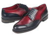 Paul Parkman Men's Bordeaux & Navy Derby Shoes (ID#993-BDNV)