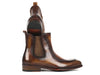 Paul Parkman Men's Brown Handpainted Chelsea Boots Goodyear Welted (ID#BT822BRW)