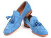 Paul Parkman Men's Tassel Loafers Blue Suede (ID#BLU32FG)