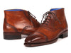 Paul Parkman Men's Antique Brown Cap Toe Ankle Boots (ID#646BRW15)