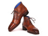 Paul Parkman Men's Antique Brown Cap Toe Ankle Boots (ID#646BRW15)