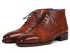 Paul Parkman Men's Antique Brown Cap Toe Ankle Boots (ID#646BRW15)