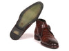 Paul Parkman Single Monk Strap Ankle Boots Brown (ID#8638-BRW)