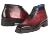 Paul Parkman Men's Ankle Boots Bordeaux Burnished (ID#791BRD13)