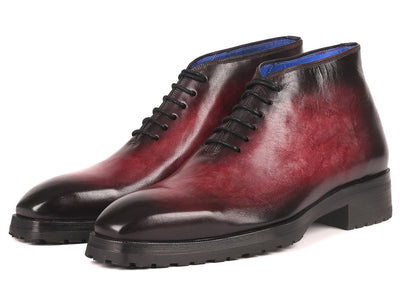 Paul Parkman Men's Ankle Boots Bordeaux Burnished (ID#791BRD13)