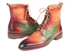 Paul Parkman Men's Green, Camel & Bordeaux Leather Boots (ID#BT533SPR)
