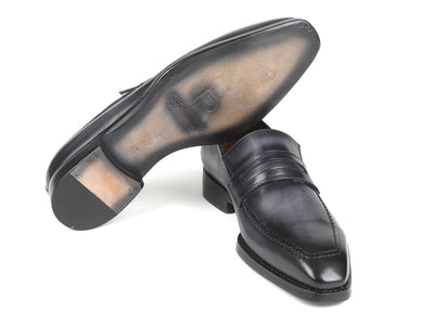 Paul Parkman Gray Burnished Goodyear Welted Loafers (ID#37LFGRY)