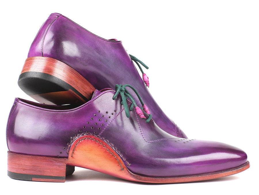 Paul Parkman Opanka Construction Purple Hand-Painted Oxfords (ID#OPK66KD)