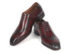 Paul Parkman Dark Bordeaux Hand-Painted Men's Oxfrods (ID#35BRD25)