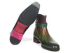 Paul Parkman Men's Jodhpur Boots Green & Bordeaux (957FRS84)