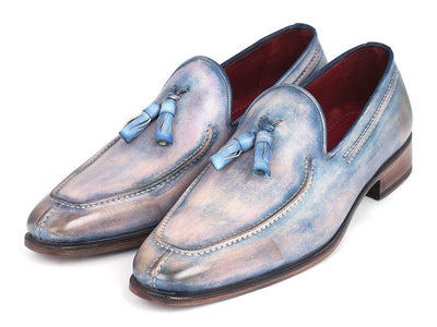 Paul Parkman Tassel Loafers Lila Hand-Painted (ID#083-LIL)