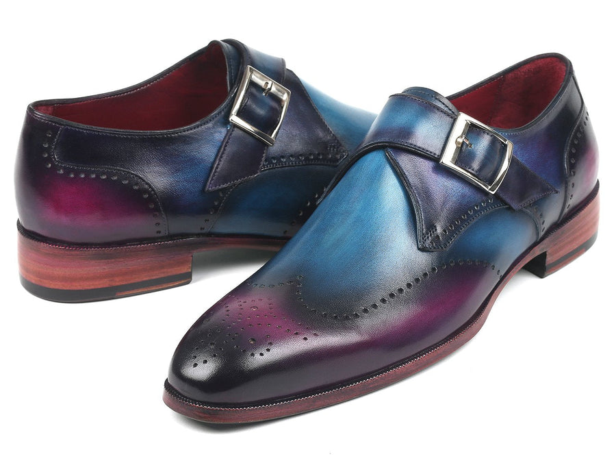 Paul Parkman Single Monkstraps Blue & Purple (ID#948-BLU-PRP)