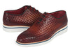 Paul Parkman Men's Brown Woven Leather Smart Casual Shoes (ID#182-RDH-BRW)