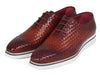 Paul Parkman Men's Brown Woven Leather Smart Casual Shoes (ID#182-RDH-BRW)