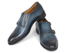 Paul Parkman Navy Double Monkstrap Shoes (ID#HT54-NAVY)