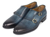 Paul Parkman Navy Double Monkstrap Shoes (ID#HT54-NAVY)