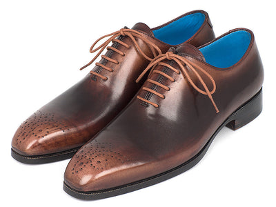 Paul Parkman Men's Camel & Brown Wholecut Oxfords (ID#KR254CML)