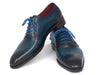 Paul Parkman Men's Blue & Navy Medallion Toe Oxfords (ID#FS88VA)