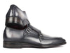 Paul Parkman Men's Gray Leather Double Monkstrap Shoes (ID#SW534GY)